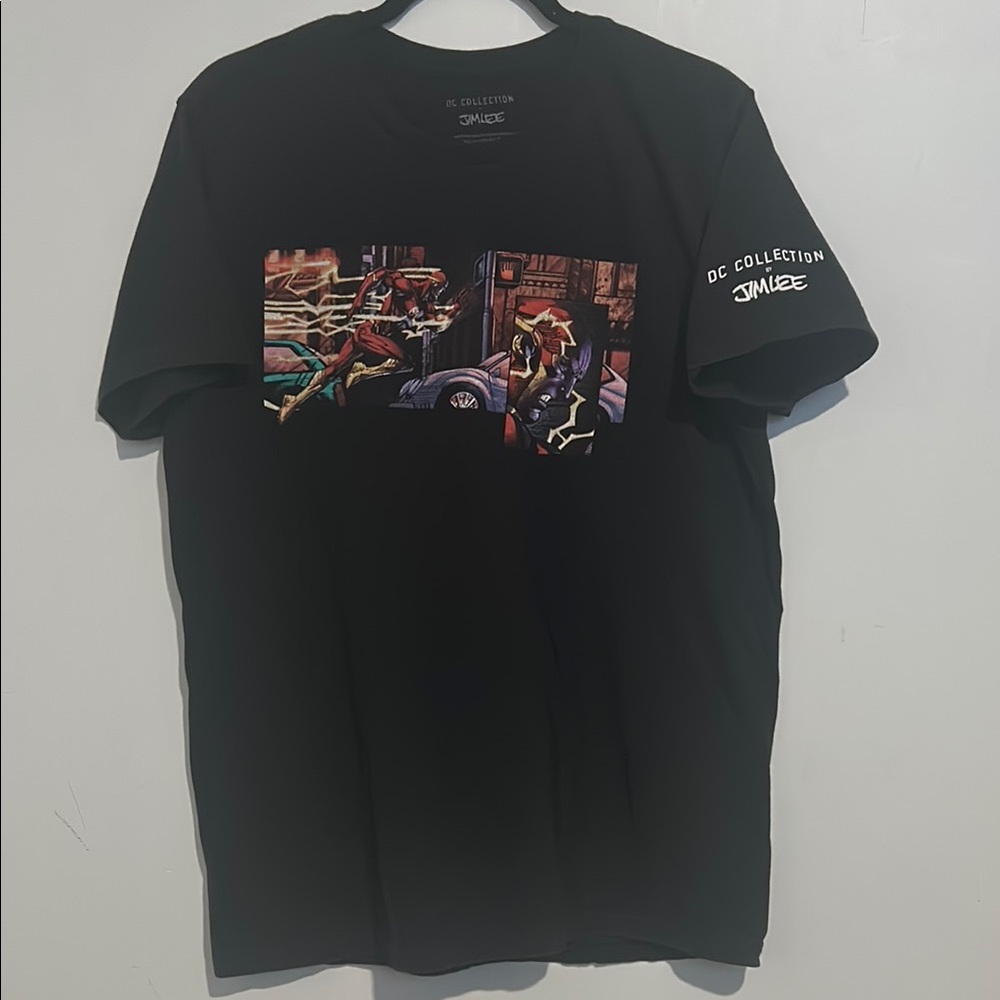 DC Comics -The Flash Collection in Black and Red Short Sleeve Tee Graphic Design